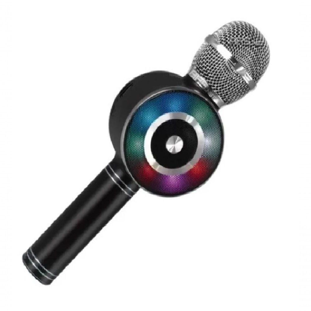 Microfone Karaokê Bluetooth Sd Usb 4 Efeitos Voz Ws-669