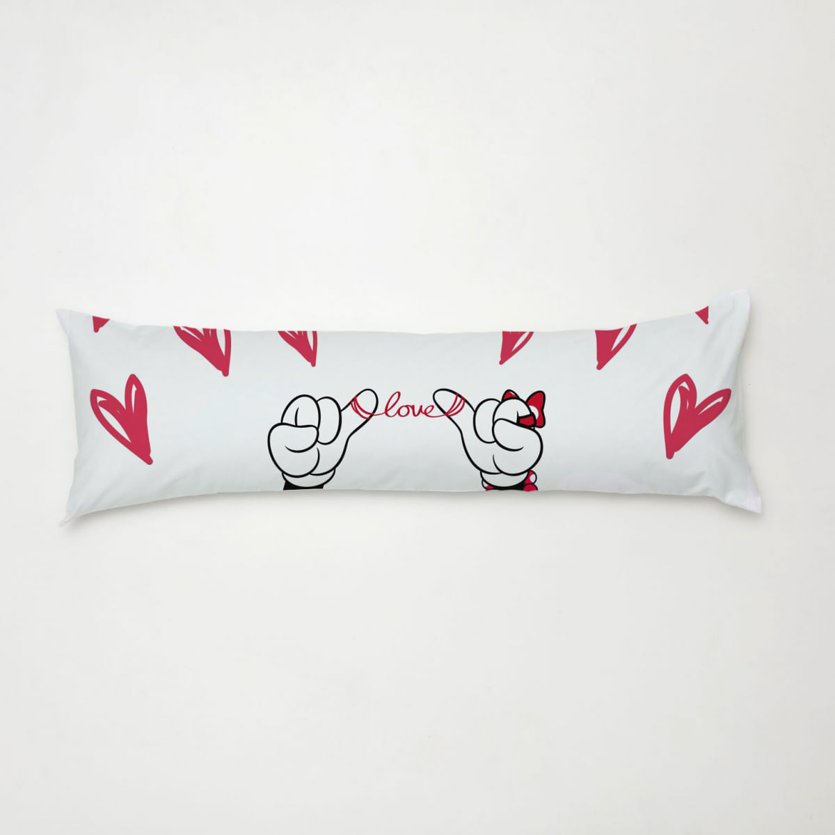 Travesseiro Mini Xuxão 90cm x 38cm com Fronha Estampada Love
