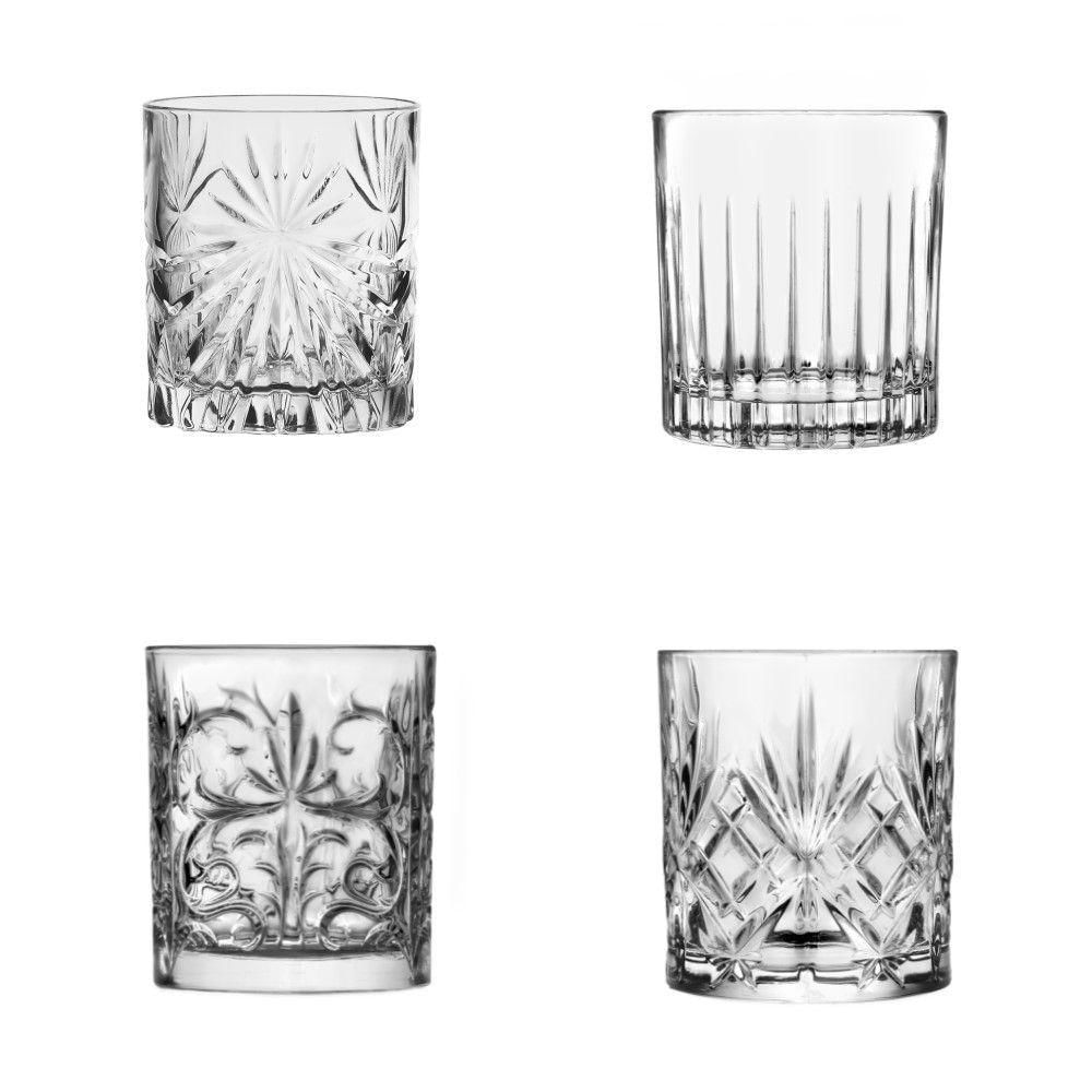 Conjunto De Copos De Cristal Para água/whisky 4 Peças Sortido Biona Oxford