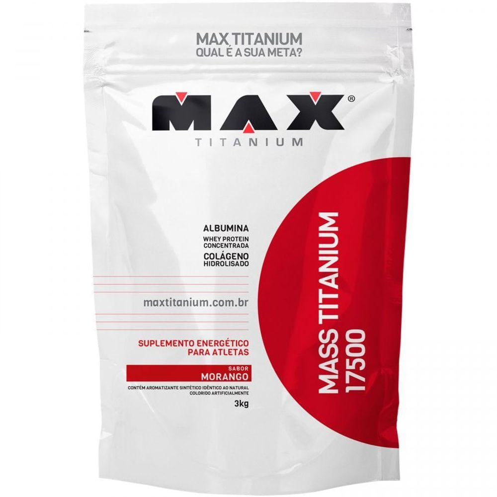 Mass Titanium 17500 3kg - Morango - Max Titanium