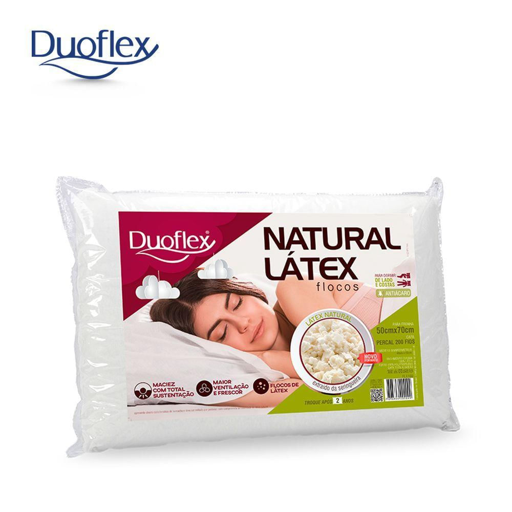 Travesseiro Natural Látex Flocos Duoflex