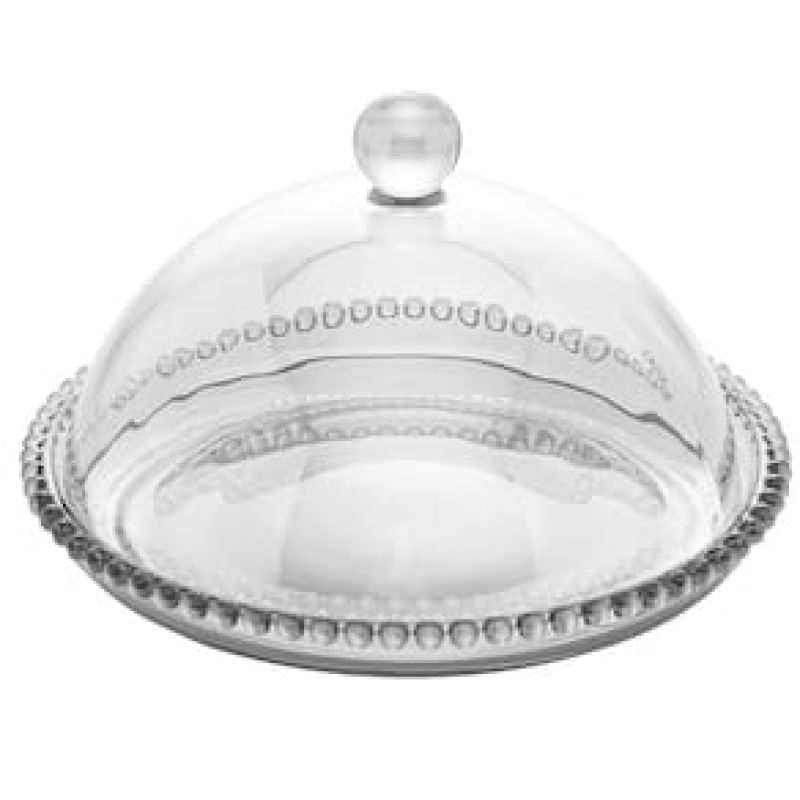 Queijeira de Cristal Wolff Gourmet Pearl Transparente - 20 cm