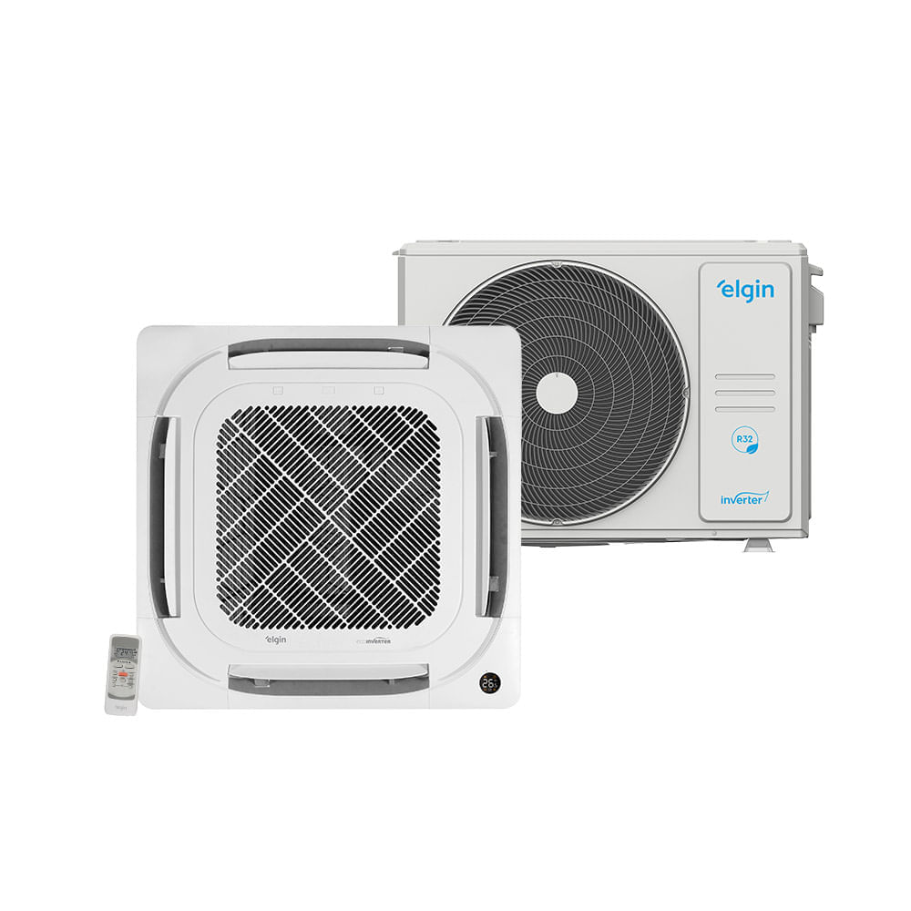 Ar Condicionado Split Cassete Elgin Eco Inverter 24000 BTU/h Quente e Frio Monofásico 45KVQI24C2NA – 220 Volts 220 Volts