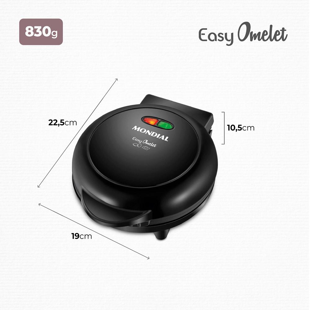 Omeleteira Elétrica Mondial Easy Omelet OM-02 Preta 127V