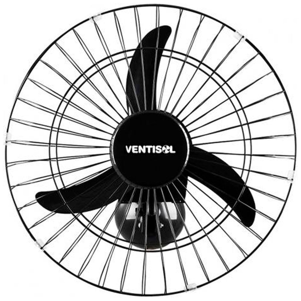 Ventilador de Parede Ventisol 50cm Premium Preto / Bivolt