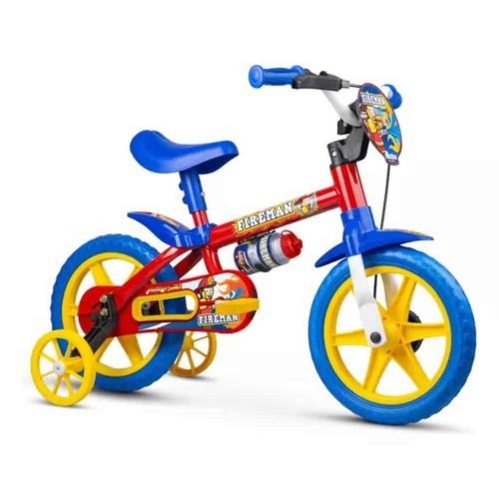 Bicicleta Infantil Aro 12 Fire Man Com Rodinhas, Nathor