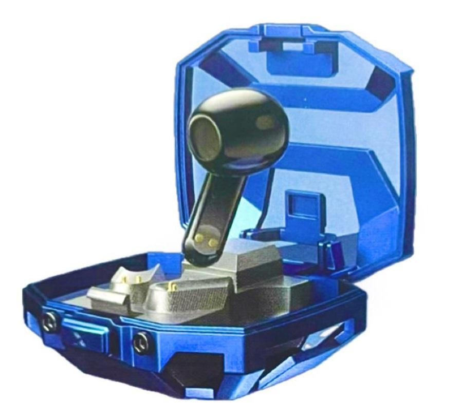 Fone De Ouvido Gamer Bluetooth 5.3 - Case Reforçada em Aço Ka-896 Blue