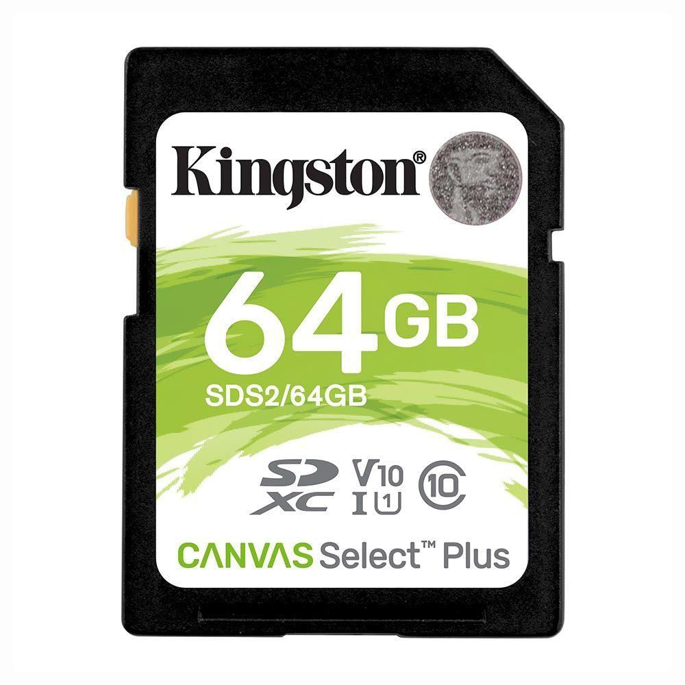 Cartao De Memoria Sd Kingston Canvas Select 64gb / 100mbs / Classe 10 - (sds2/64gb)