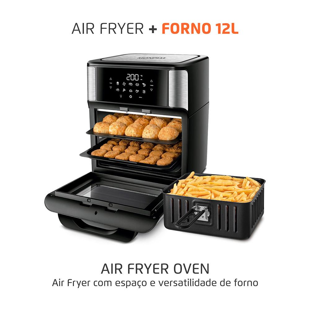 Fritadeira Air Fryer 12L Mondial Oven AFO12BI Preta 127V