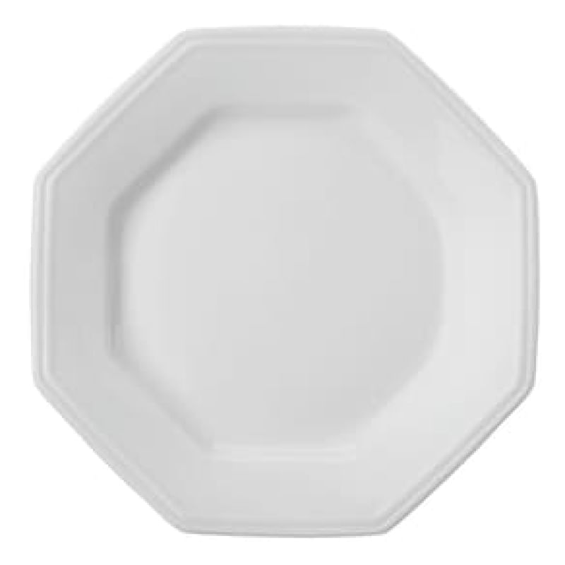Conjunto com 6 Pratos de Sobremesa Schmidt Prisma em Porcelana 20,5 cm - Branco