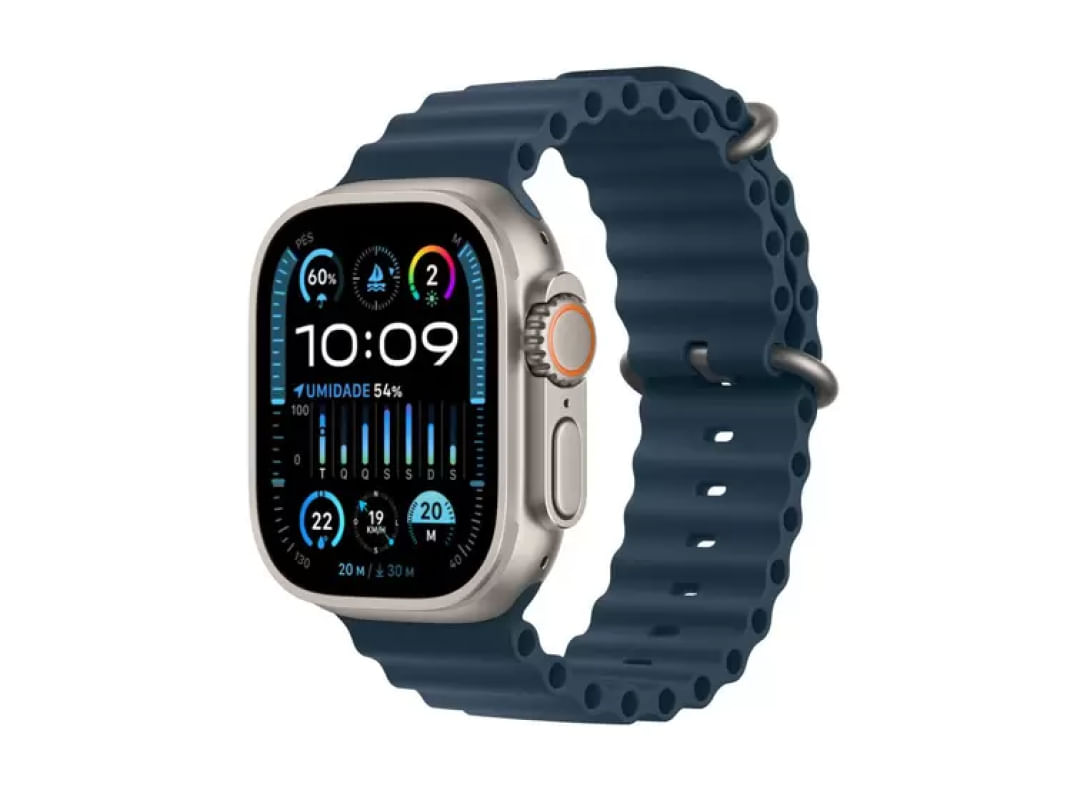 Apple Watch Ultra 2 GPS + Cellular Caixa de titanio de 49 mm Pulseira Oceano Azul