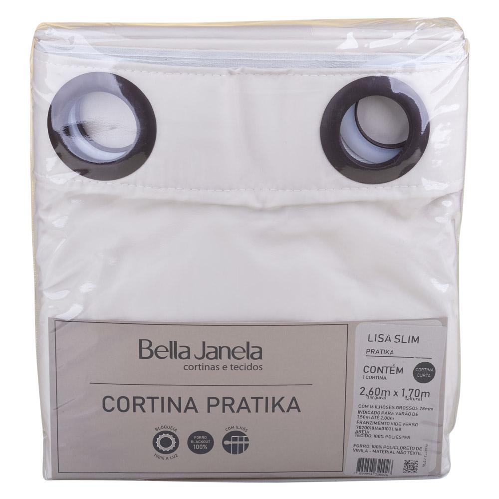 Cortina Blackout Pratika Lisa 260x170 Slim Bella Janela Areia