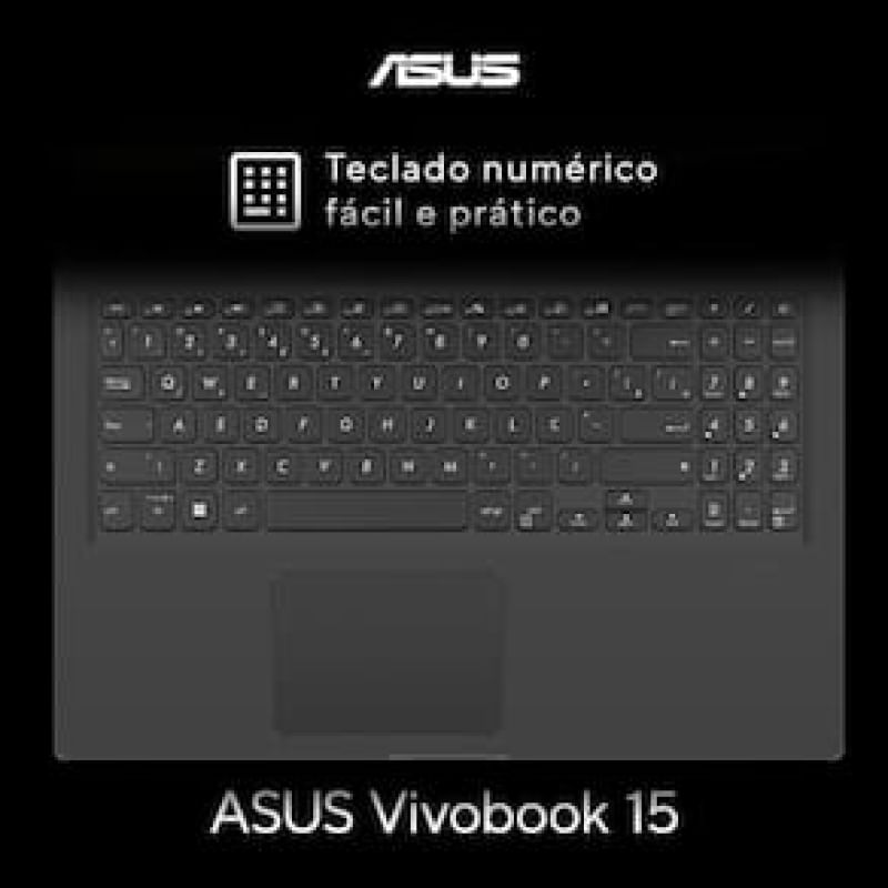 "Notebook Asus Vivobook 15 Intel Pentium Gold 4GB 128GB SSD Tela 15,6"" e Windows 11 Home X1500EA-EJ4242WS"