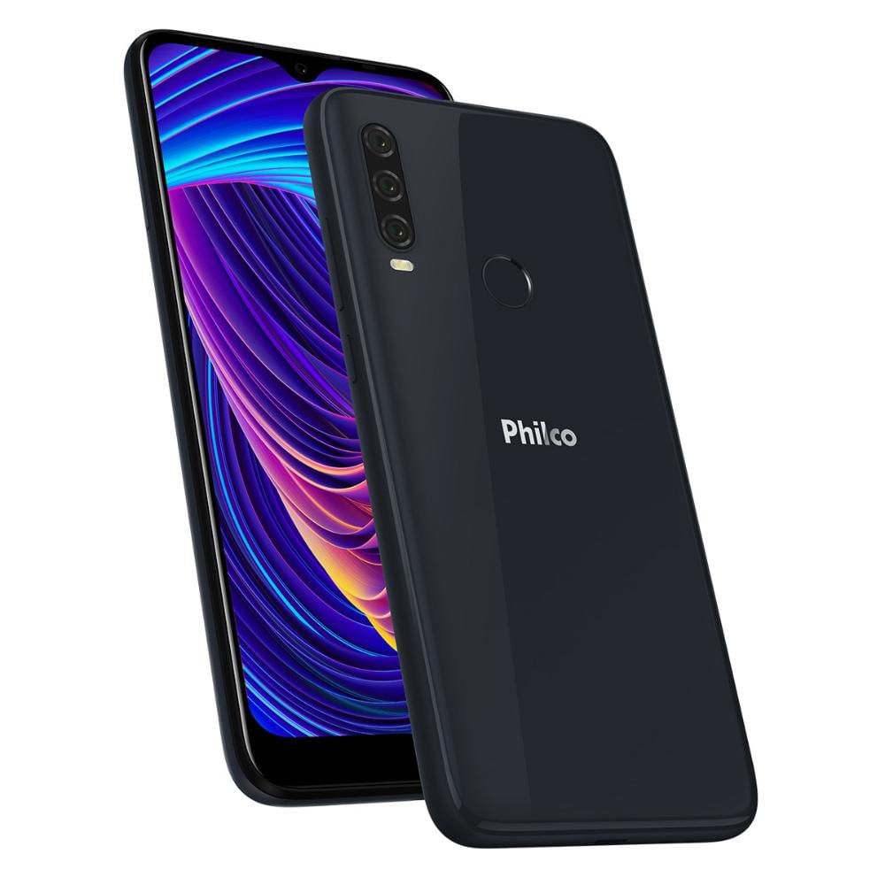 Smartphone Philco Hit P10 - 128GB, 4GB RAM, Octa-core, Tela 6,2, 3 Câmeras - Dark Blue