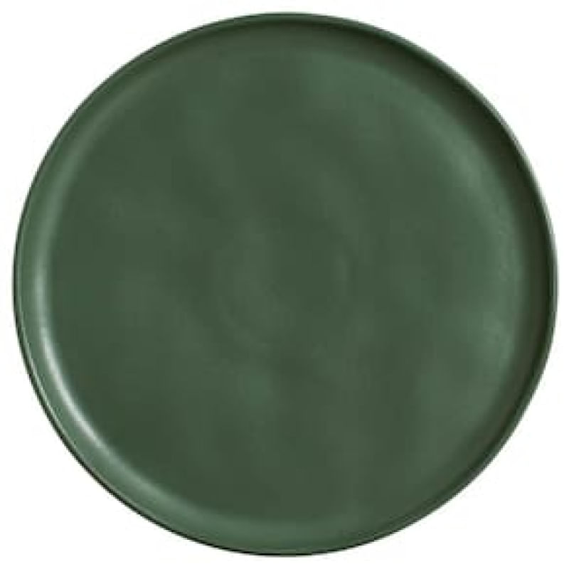 Conjunto com 6 Pratos Rasos Porto Brasil Bio Leaf em Stoneware 27,5 cm  Verde