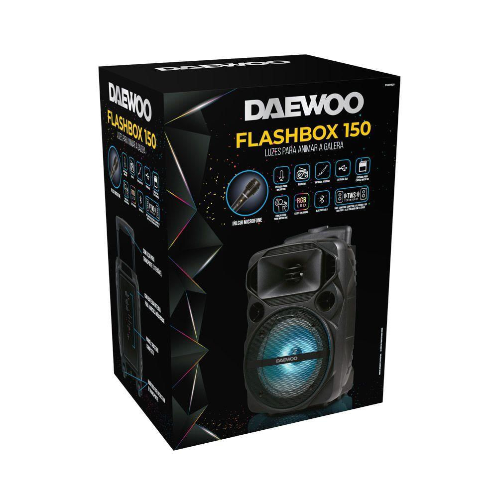 Caixa De Som Bluetooth Microfone Flashbox150 Dw0820 Daewoo