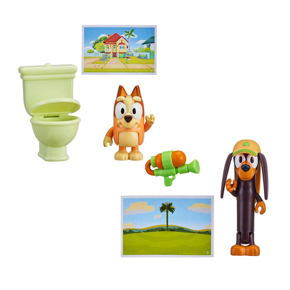 "Kit Bluey Story - Single Pack - Bingo &amp; Dunny + Snickers &amp; Water Blaster"