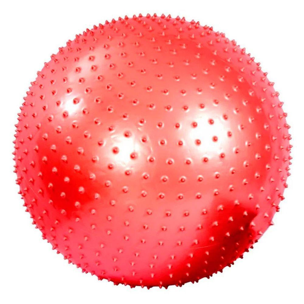 Bola De Yoga Em Pvc Vermelha Com 85Cm Com Bomba De Encher