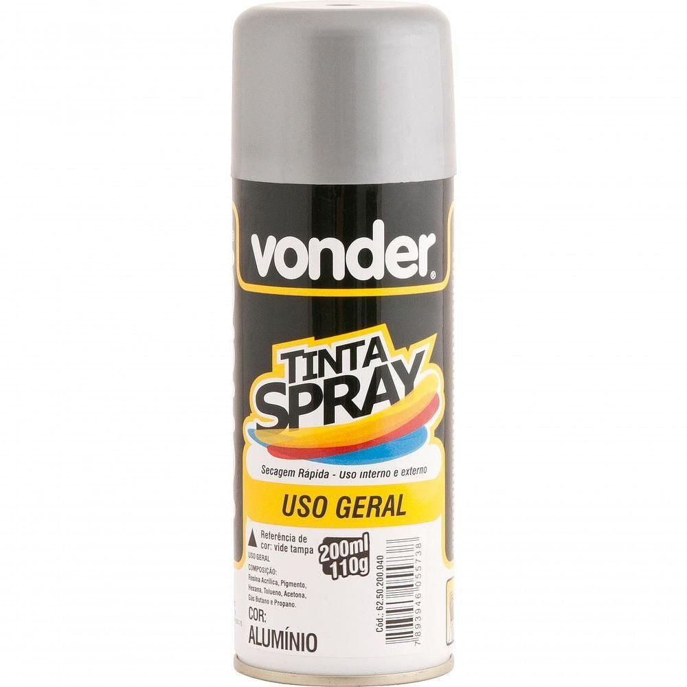 Tinta Spray Alumínio 200ml/110g - Vonder