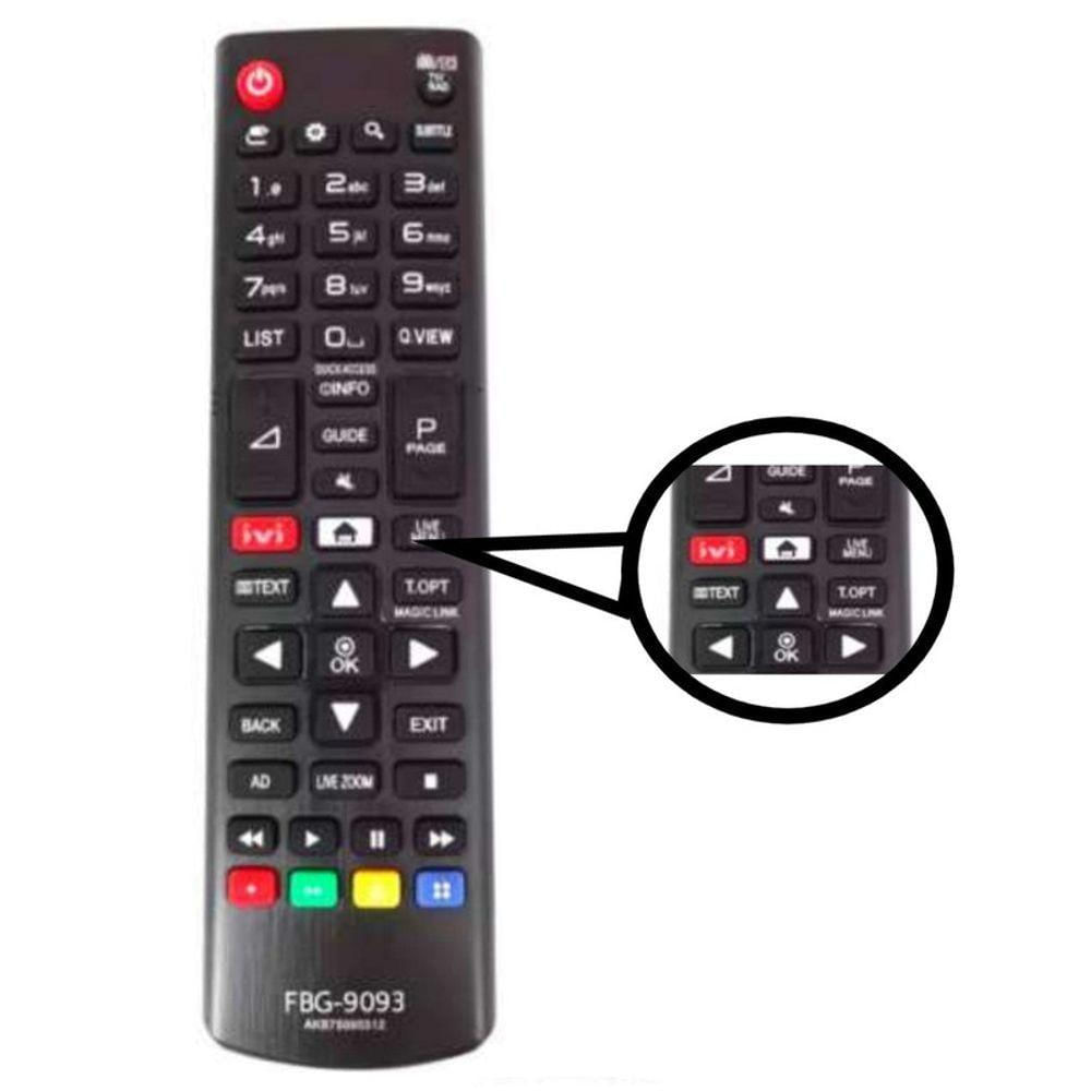 Controle Remoto Compatível Smart Tv Lg Lcd Fbg9093 Vca8280