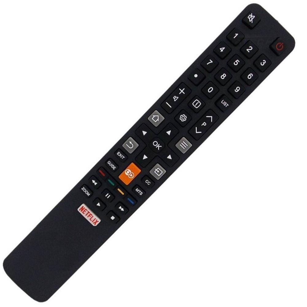 Controle Remoto Compatível Com Smart Tv Tcl Led Hd Botão Netflix W-8027a