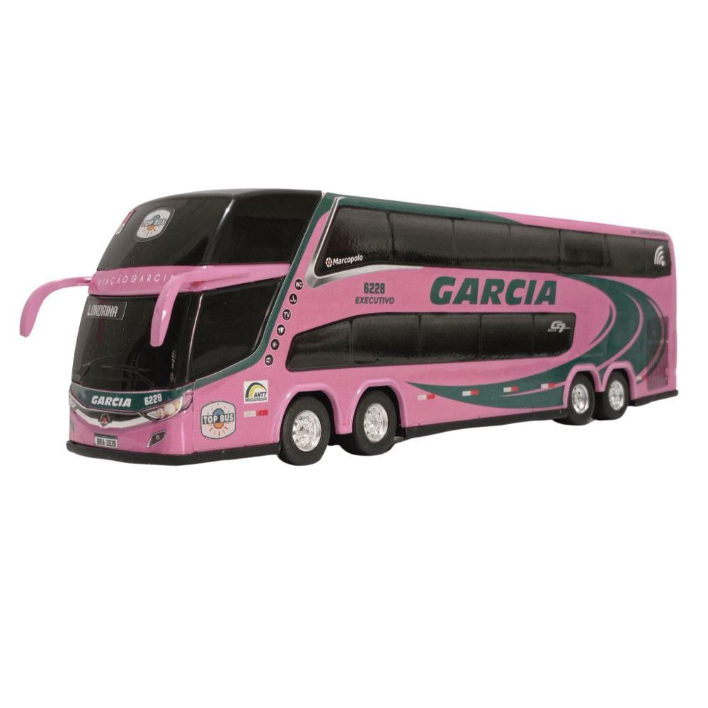 Brinquedo ônibus Garcia Rosa 2 Andares 30cm