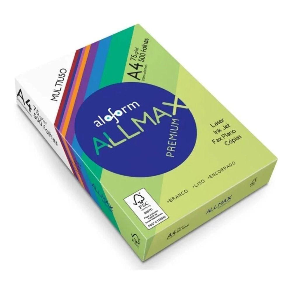 Caixa Papel Sulfite A4 Com 5 Resmas 2500 Folhas Allmax