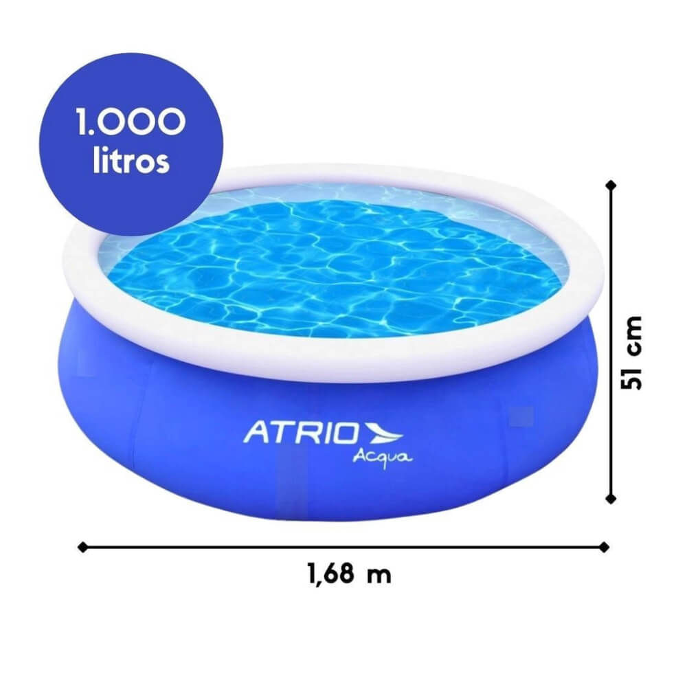 Piscina Infantil Circular Atrio 1000 Litros ES303 - Azul