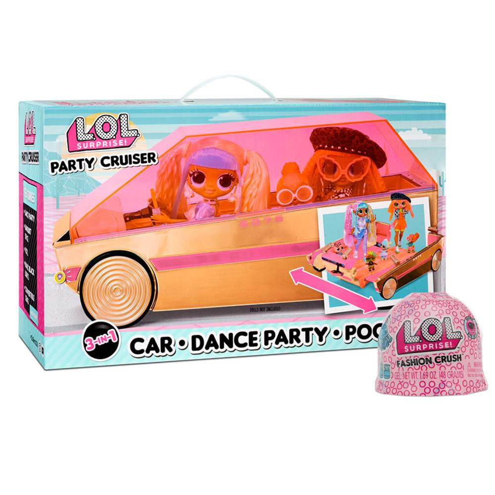 Kit LOL Surprise 3-In-1 Party Cruiser + LOL Fashion Crush
