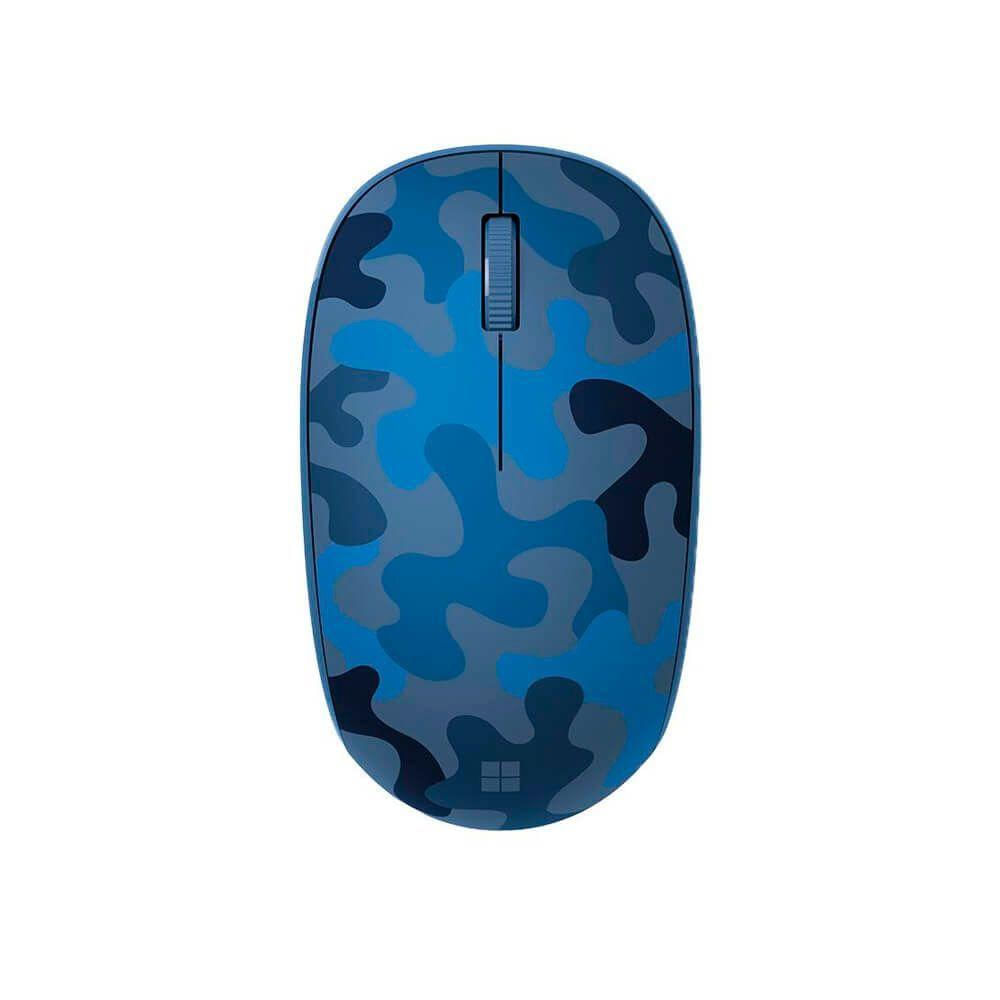 Mouse Sem Fio Bluetooth Usb 8kx-00002 Microsoft Azul Camuflado