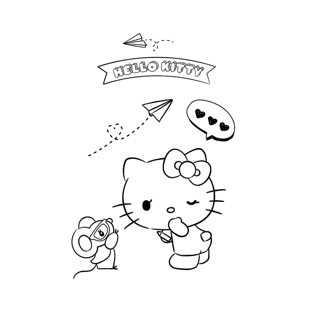 Bloco com Ilustrações para pintar Hello Kitty Jandaia