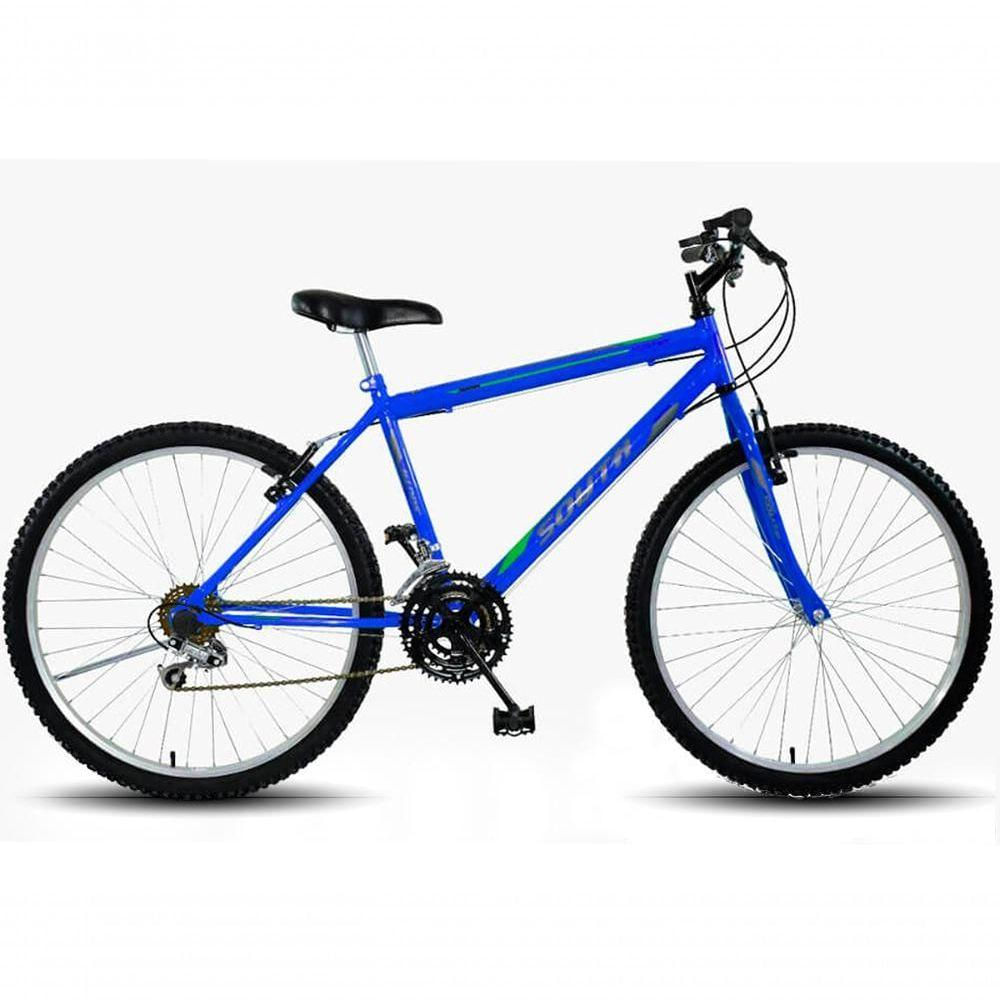Bicicleta Aro 26 South 18 Marchas Freio V-brake - Azul Azul