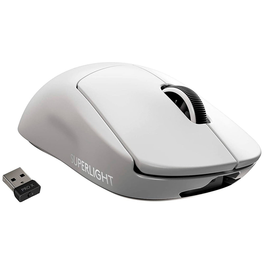Mouse Gamer Sem Fio Logitech G Pro X Superlight USB Branco - 910-005941 Branco