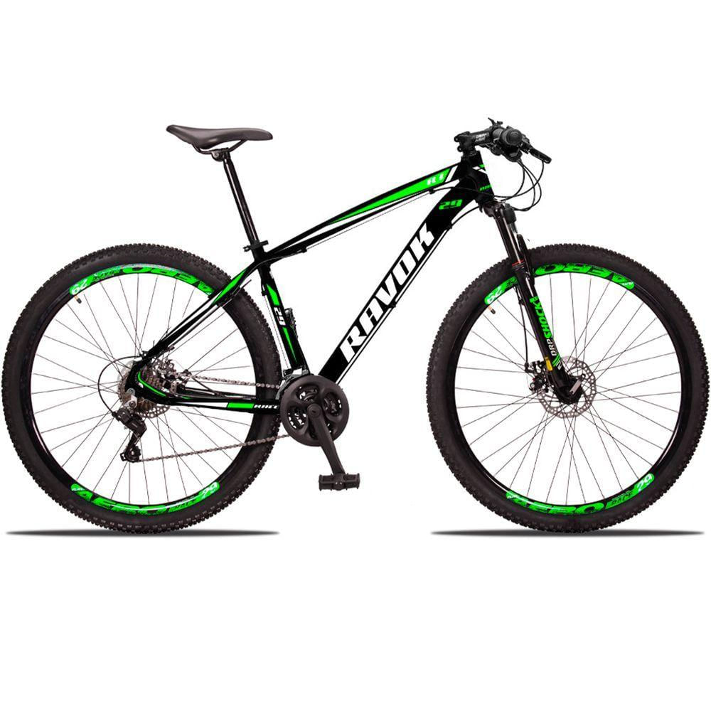 Bicicleta Alumínio Aro 29 Freio Hidraulico 24 Velocidades Cor:verde;tamanho:21"