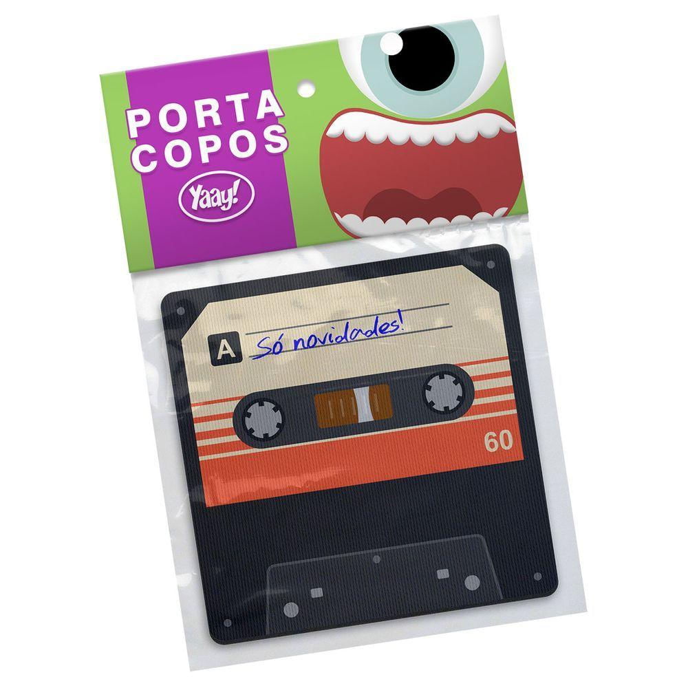 Jogo De Porta Copos Fita Cassete K7 Retrô Vintage - 4 Peças