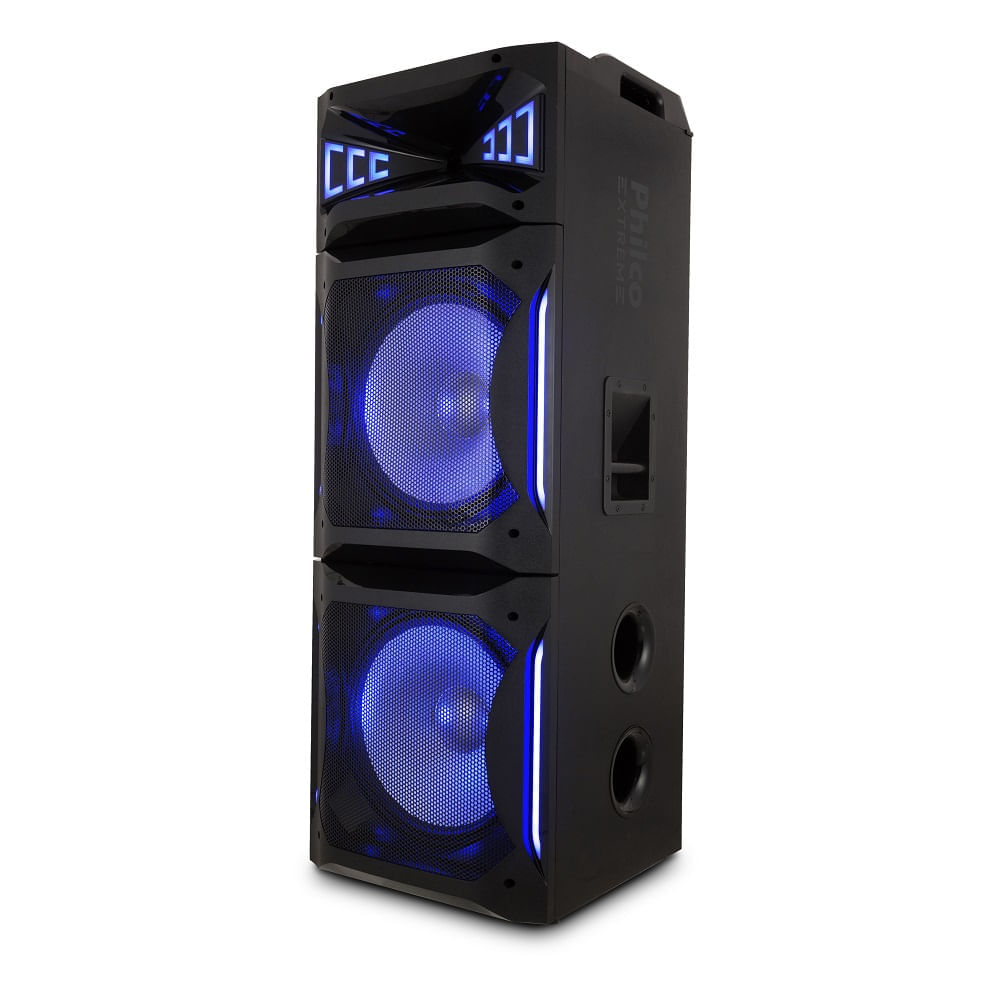 Caixa Acústica Philco Flash Lights Preta PCX30000 – Bivolt Bivolt (127V/220V)