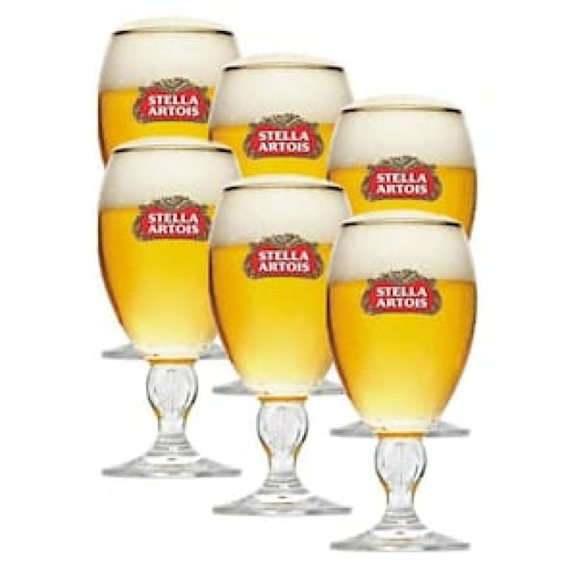 Conjunto de Taças para Cerveja Pasabahce Stella Artois 250 ml - 6 Peças