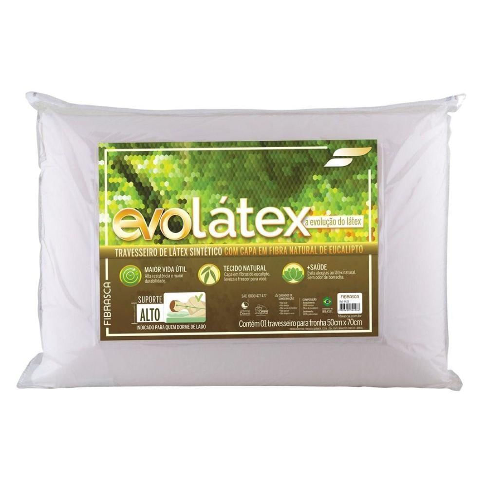 Travesseiro T. Látex Evolátex Eucalípto Alto P-fronha (50x70) - Fibrasca
