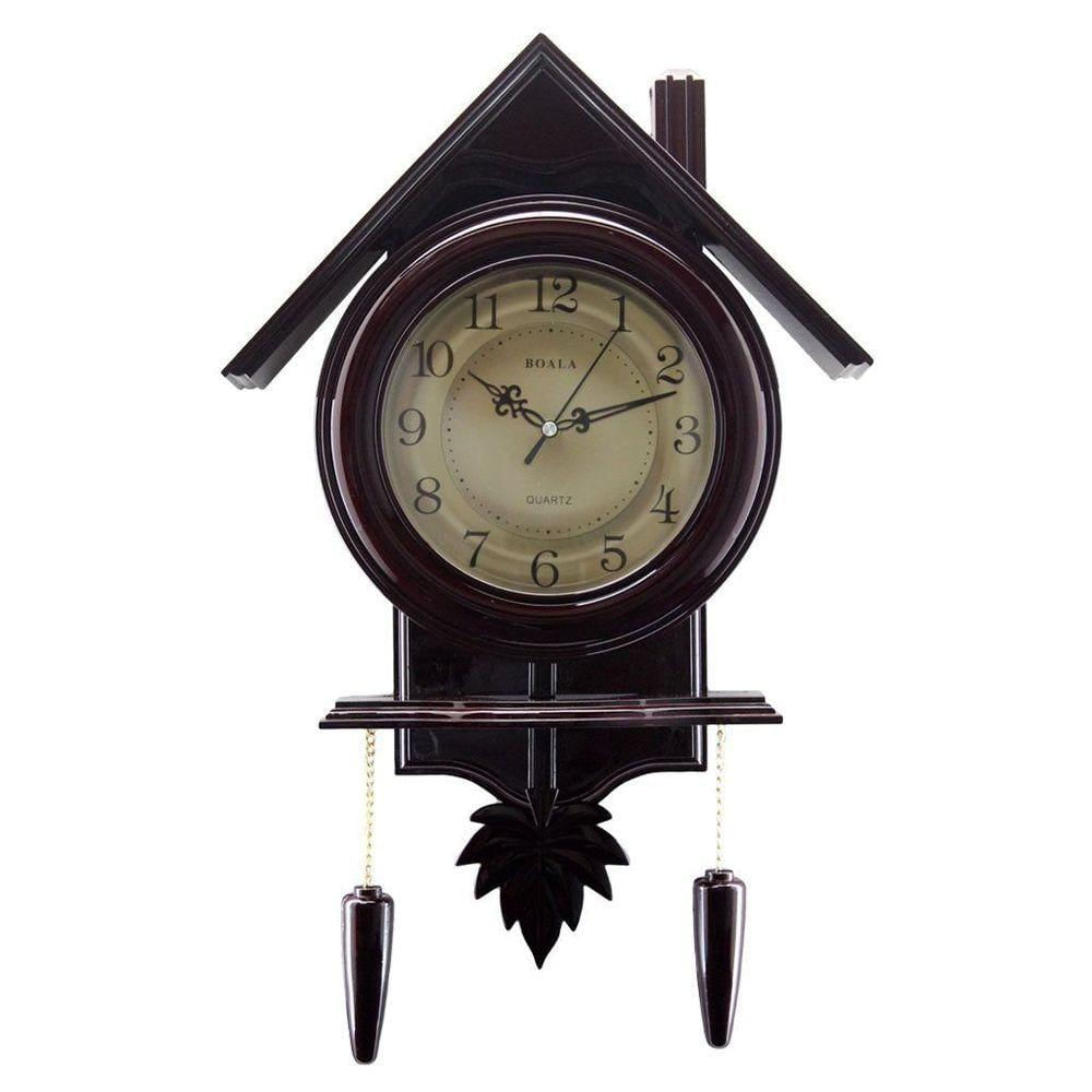 Relógio Decorativo De Parede Casinha Com Pendulo