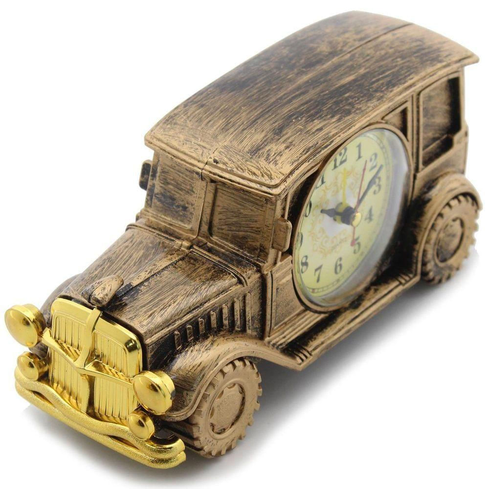 Relógio De Mesa Customizado Calhambeque Old School Bronze