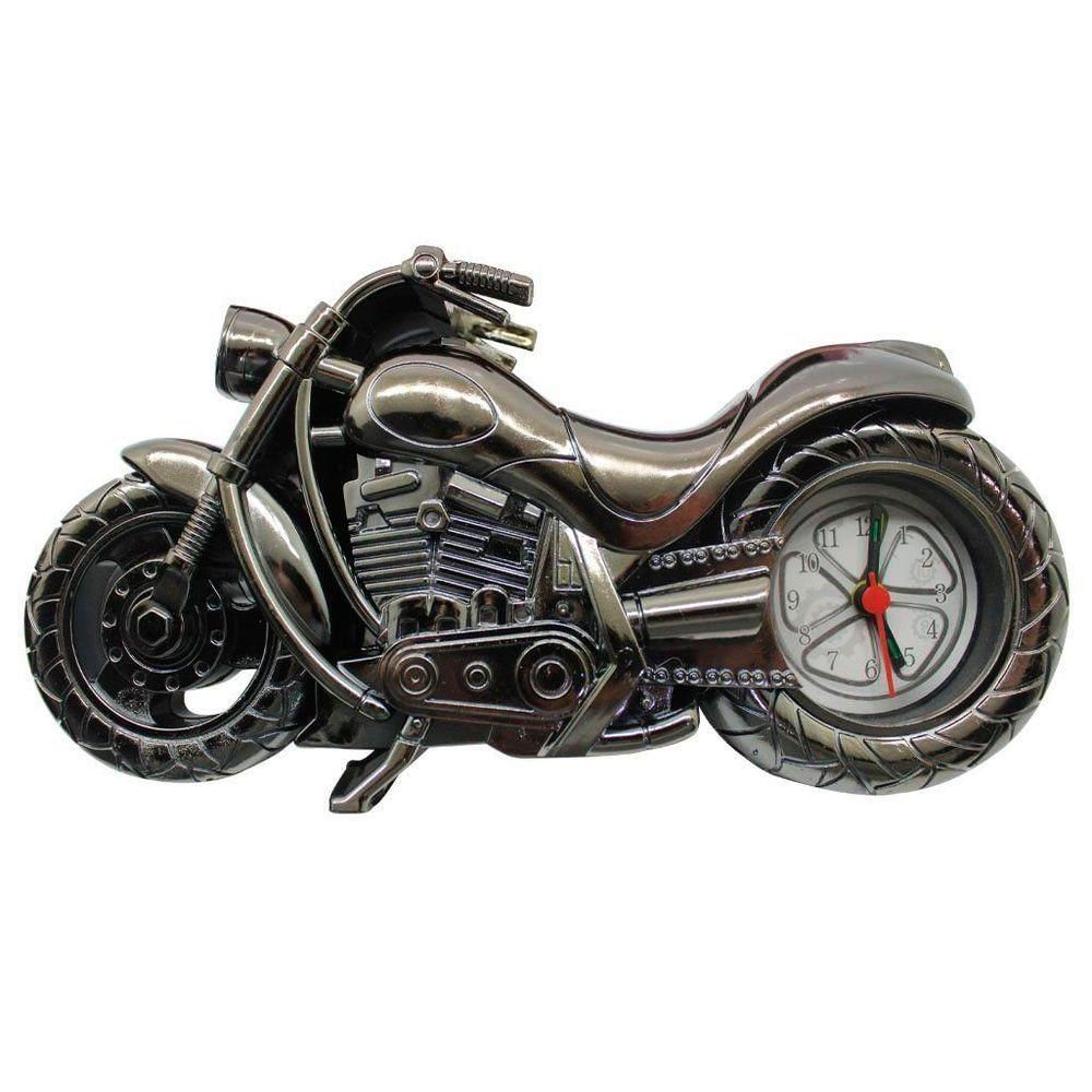 Relógio De Mesa Modelo Moto Para Decoração 23cm