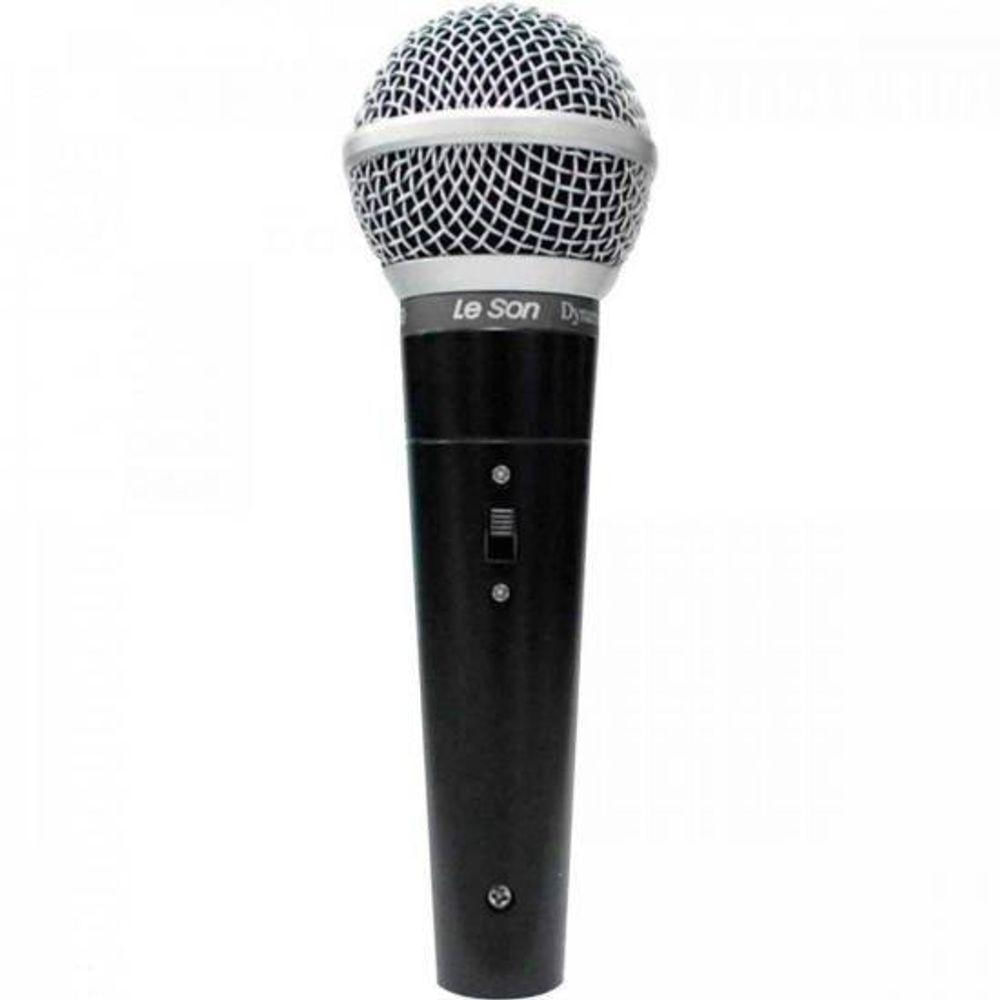 Microfone De Mão Leson Ls50 Dinâmico Preto [f002]
