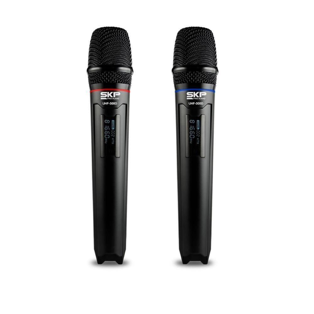 Microfone Digital sem Fio de Mão Duplo Uhf 300d
