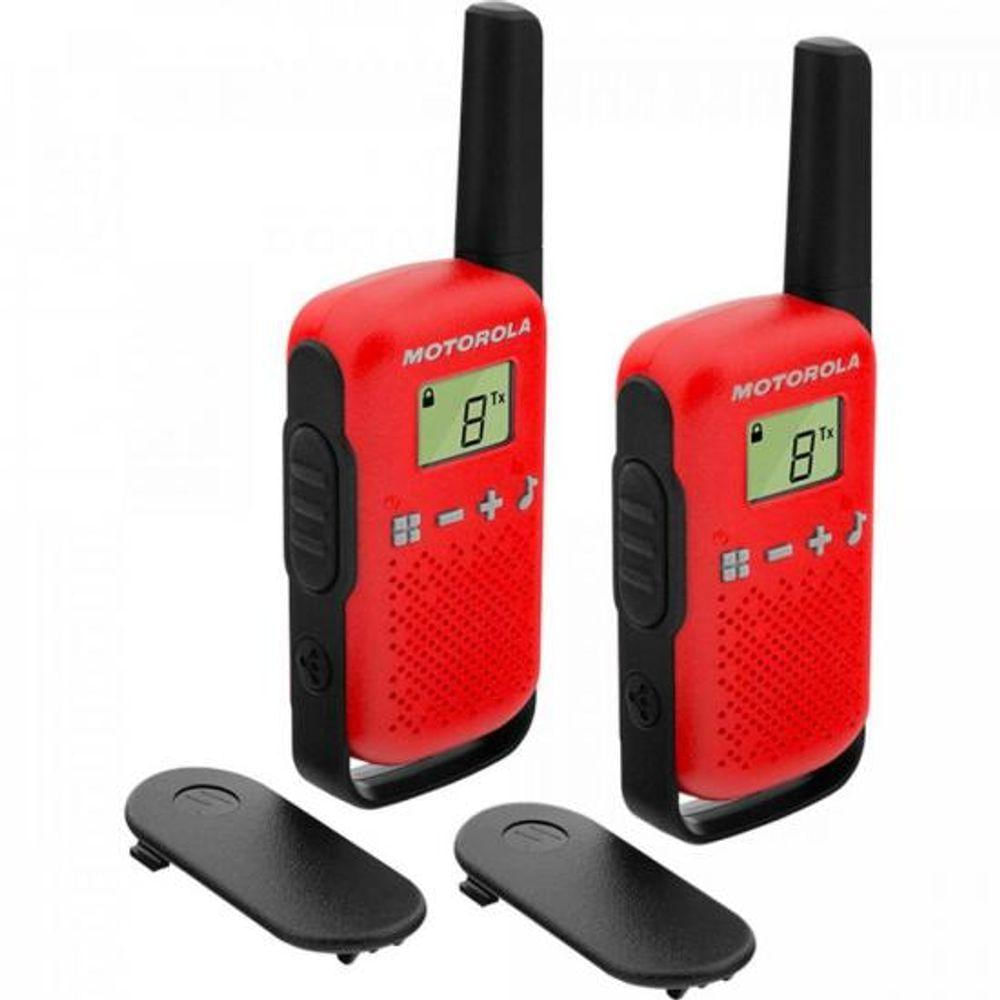 Rádio Comunicador Talkabout 25km T110br Vermelho Motorola - Par - 2