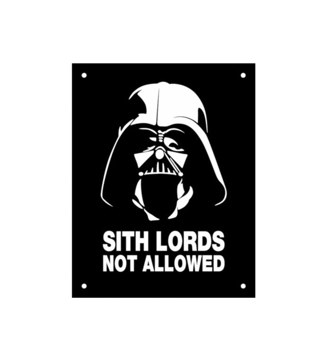 Placa Decorativa Sith Lords Not Allowed - Sinalize Placa Sith Lords Not Allowed Poli