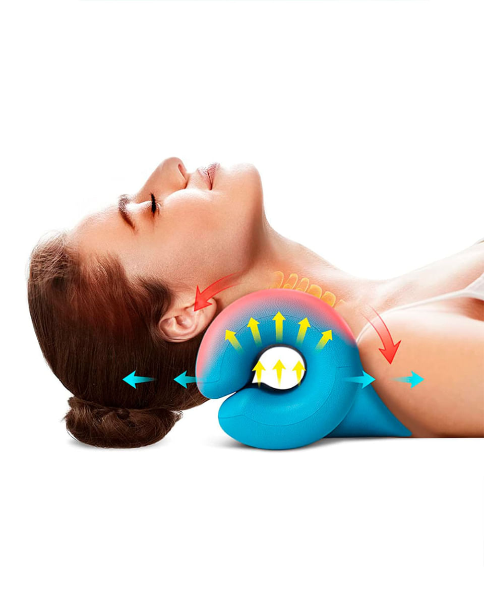 Travesseiro massageador relaxante para pescoço