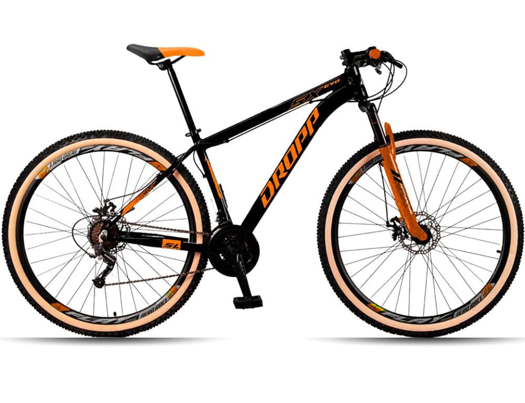 Bicicleta 29 Dropp SX EVO 21V Câmbio Shimano Freio a Disco Edição Limitada 15 / Preto+laranja