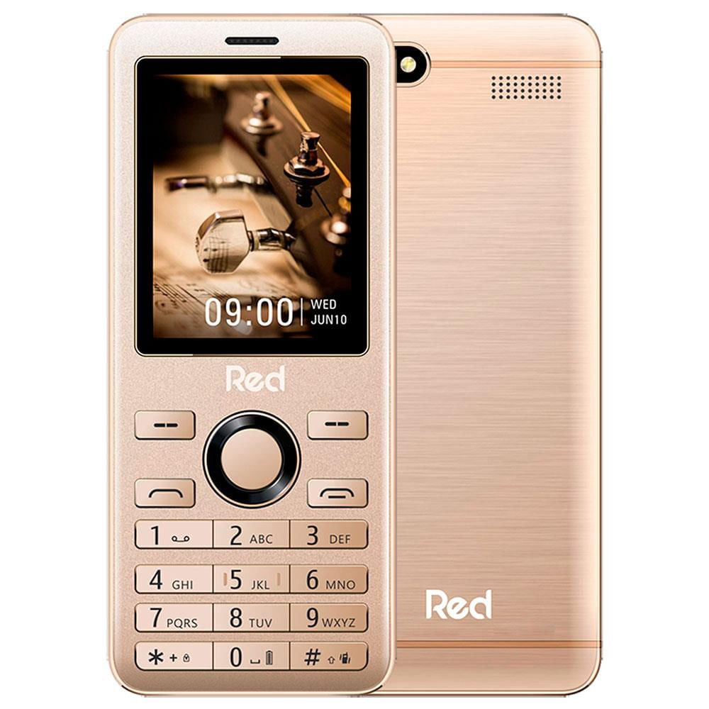 Celular Red Mobile Prime 2.4 M012F Tela 2.4" Câmera FM Wireless Vibracall  Memória Expansível Até 32GB Dourado 32GB / Dourado