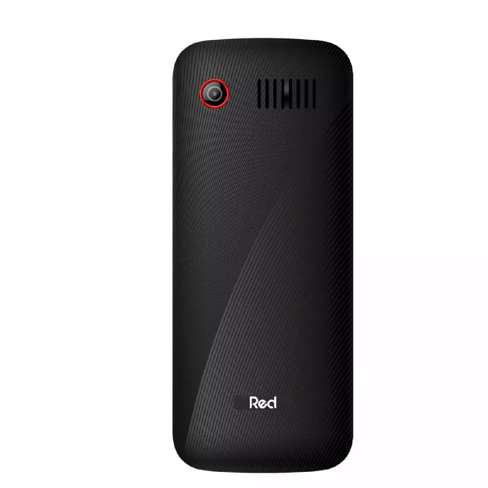 Celular Red Mobile Mega II M010G Tela 2.4" Câmera FM Wireless Vibracall Memória Expansível Até 32GB Preto-Vermelho