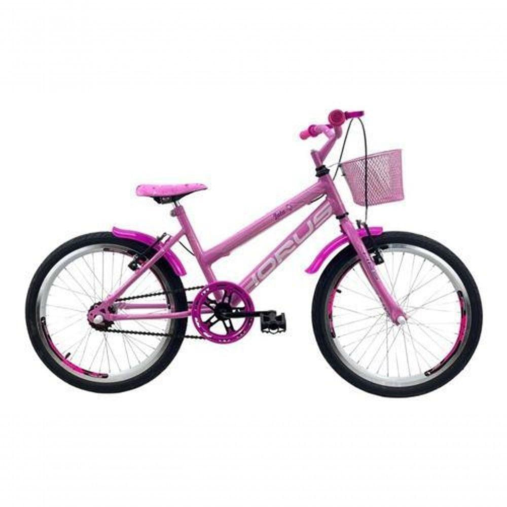 Bicicleta Infantil Aro 20 Feminina - Route Bike - Aro Aero - Cestinha Pink